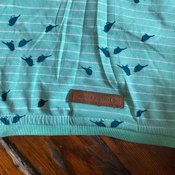 Naketano Bird Stripe Green Short Sleeve Shirt, Italian Blouse, Size Small - Picture 7 of 11